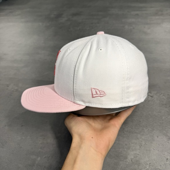Hat Club Seattle Mariners New Era Cap 7 1/2 White Pink Cherry Red Two Tone MLB‎ - Picture 3 of 7